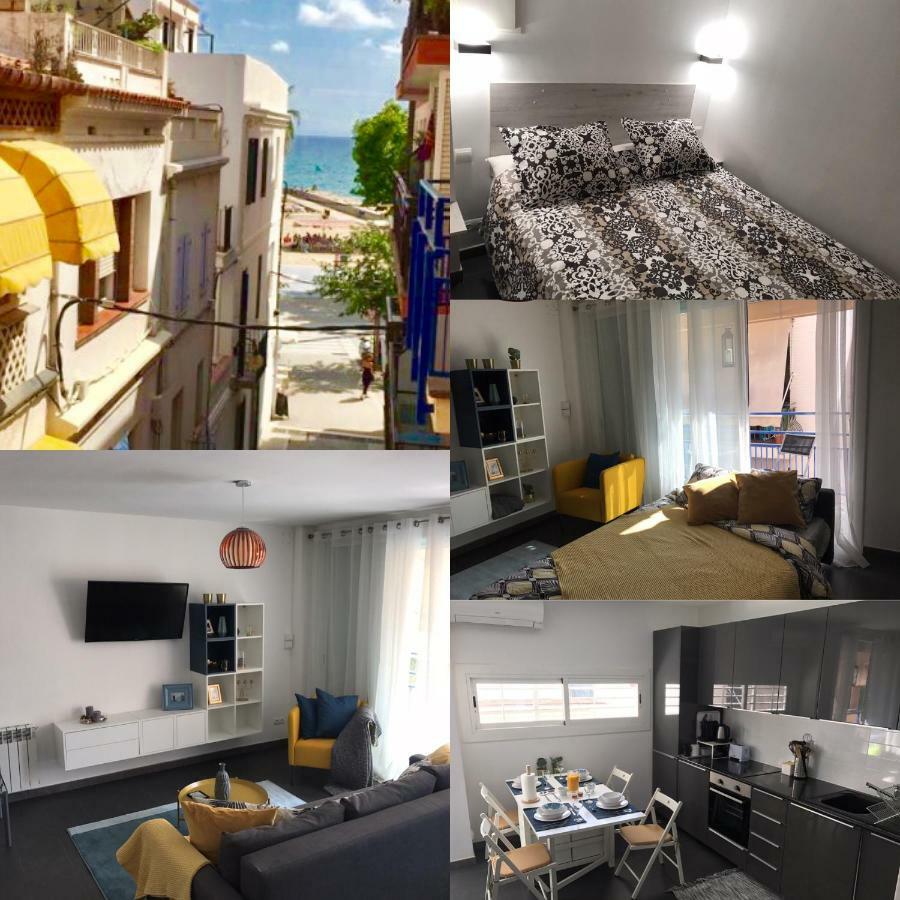 Sunny Flat In Sitges 30 Seconds To Beach, Balcony & Sea Views! Luaran gambar